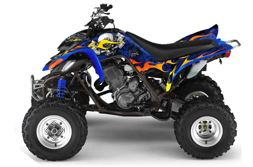 Yamaha Raptor 660 ATV Graphic Kit - 2001-2005 Motorhead Blue