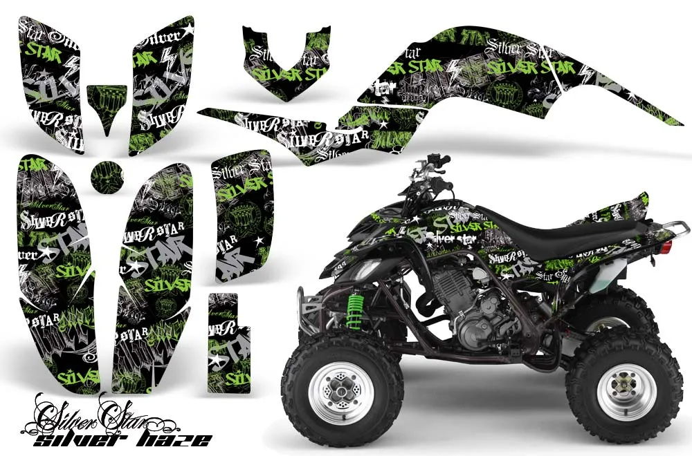 Yamaha Raptor 660 ATV Graphic Kit - 2001-2005 Silver Star - Silverhaze Green