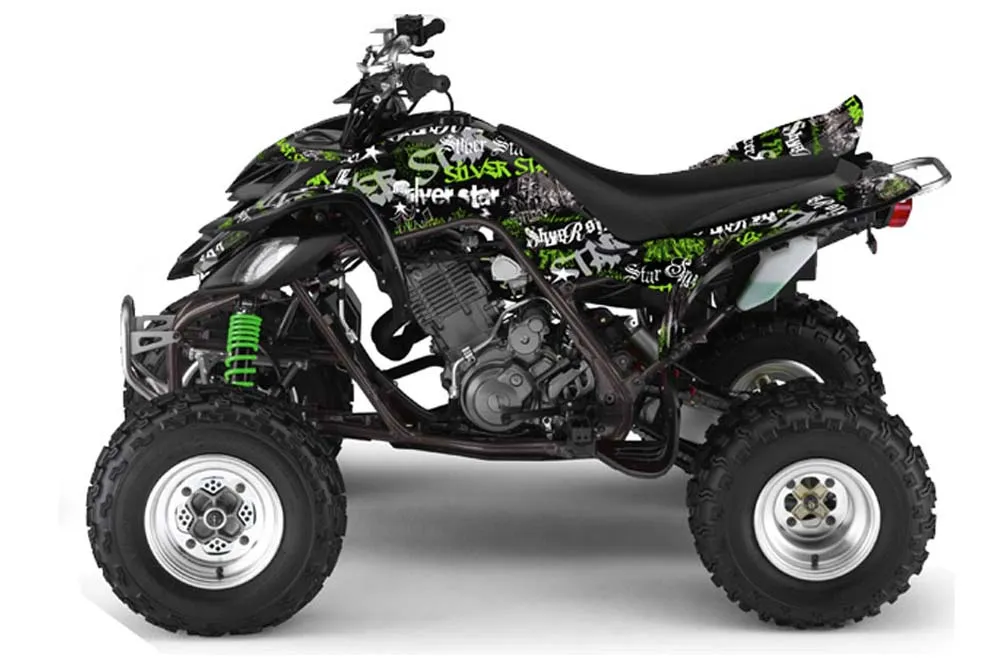 Yamaha Raptor 660 ATV Graphic Kit - 2001-2005 Silver Star - Silverhaze Green