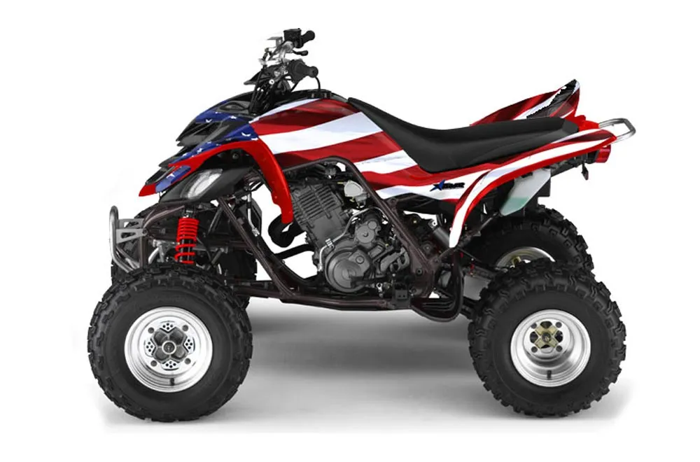 Yamaha Raptor 660 ATV Graphic Kit - 2001-2005 Stars n Stripes Red