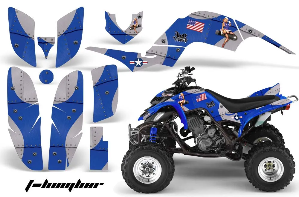 Yamaha Raptor 660 ATV Graphic Kit - 2001-2005 T Bomber Blue