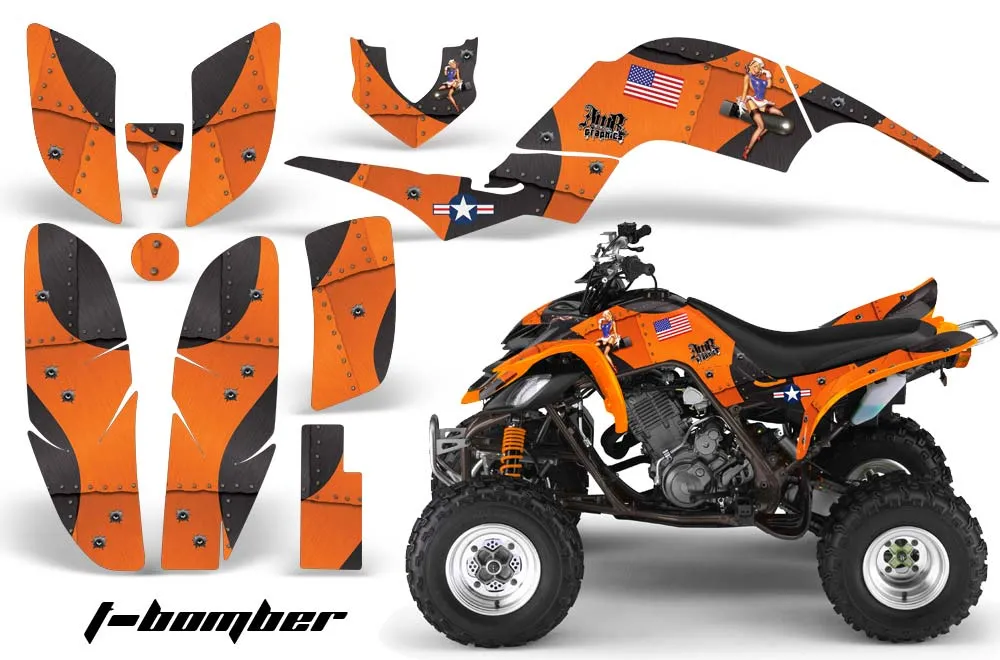 Yamaha Raptor 660 ATV Graphic Kit - 2001-2005 T Bomber Orange