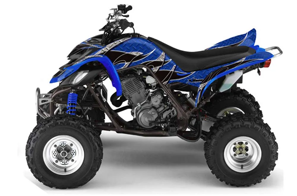 Yamaha Raptor 660 ATV Graphic Kit - 2001-2005 Tribal Flames Black