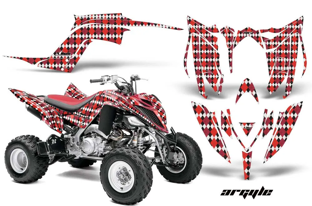 Yamaha Raptor 700 ATV Graphic Kit - 2006-2012 Argyle Red