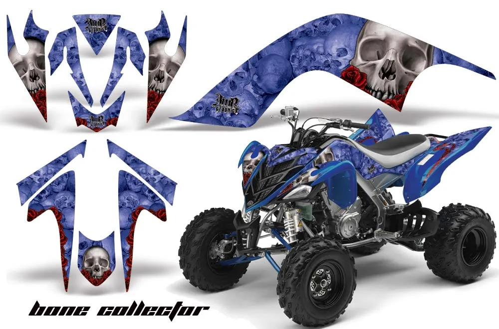 Yamaha Raptor 700 ATV Graphic Kit - 2006-2012 Bone Collector Blue
