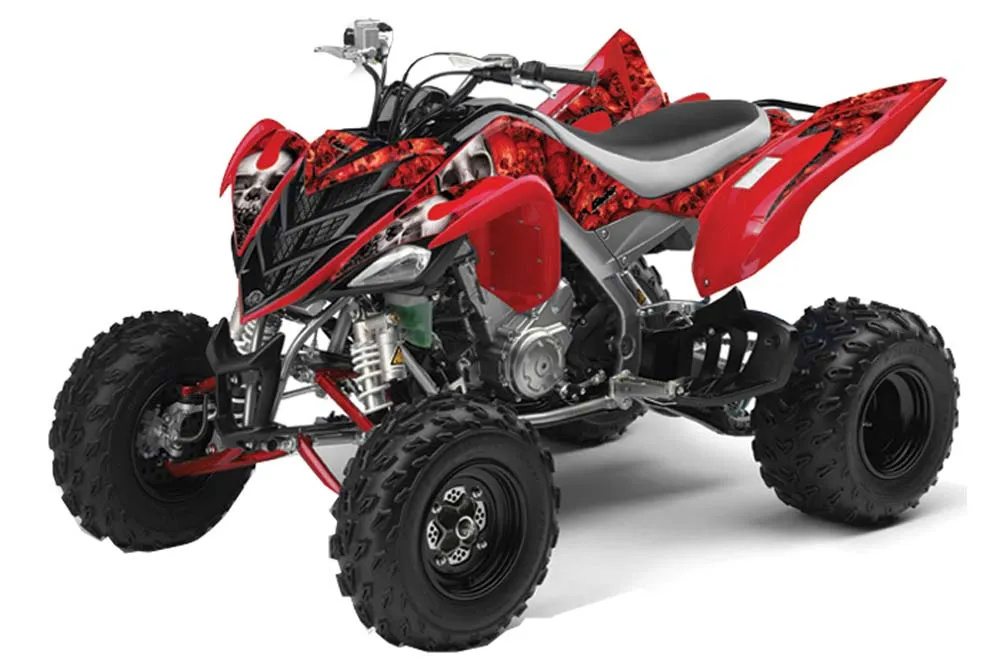 Yamaha Raptor 700 ATV Graphic Kit - 2006-2012 Bone Collector Red