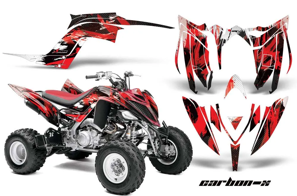 Yamaha Raptor 700 ATV Graphic Kit - 2006-2012 Carbon X Red