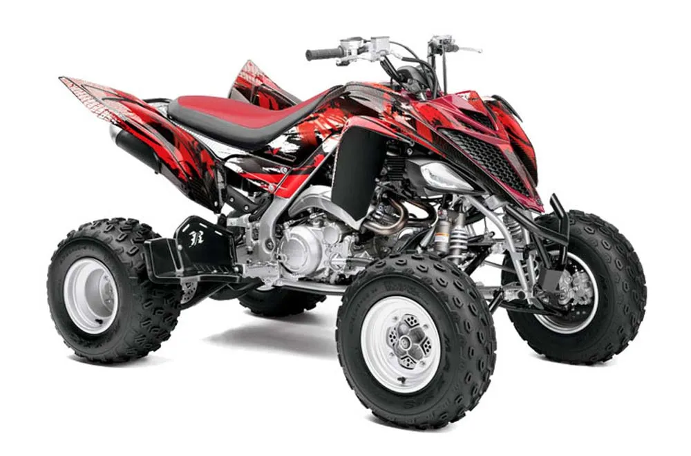 Yamaha Raptor 700 ATV Graphic Kit - 2006-2012 Carbon X Red