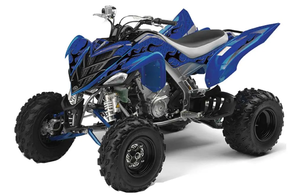 Yamaha Raptor 700 ATV Graphic Kit - 2006-2012 Diamond Flames Blue