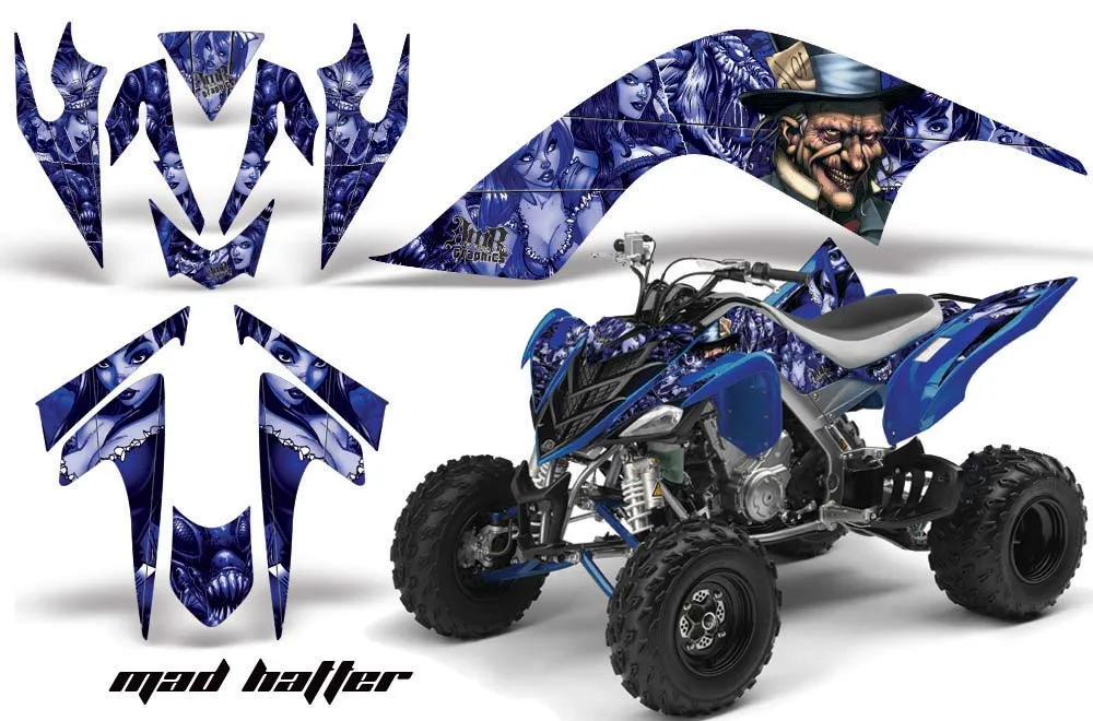 Yamaha Raptor 700 ATV Graphic Kit - 2006-2012 Mad Hatter Black