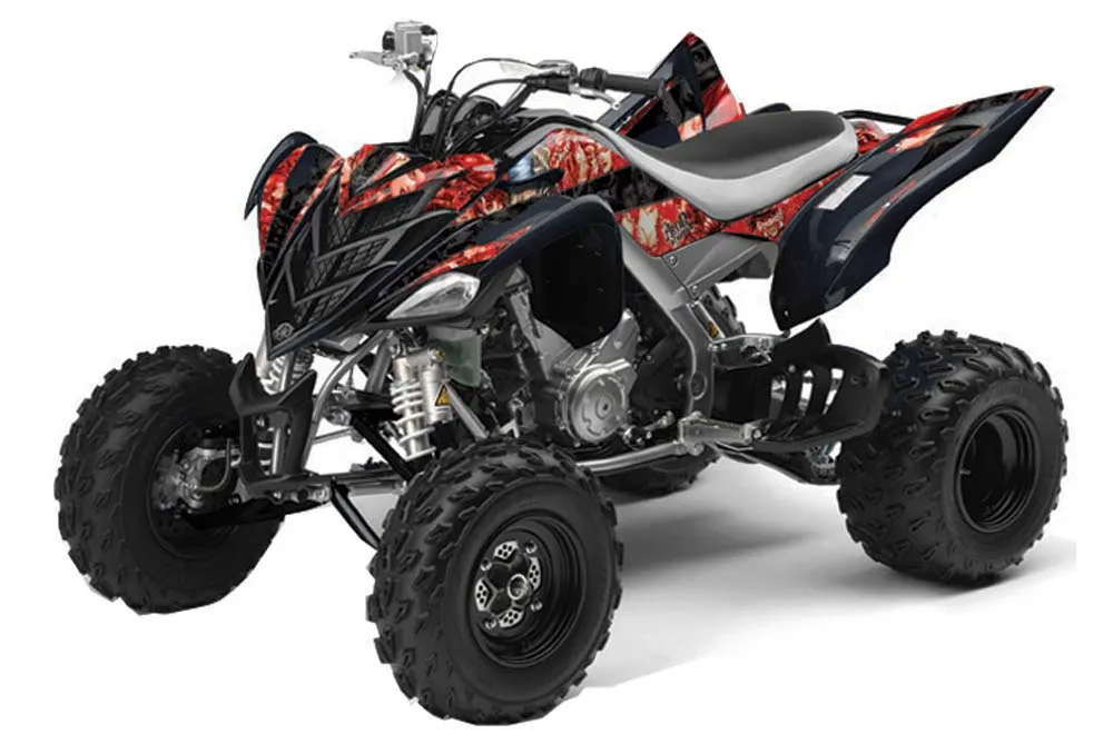 Yamaha Raptor 700 ATV Graphic Kit - 2006-2012 Mad Hatter Red
