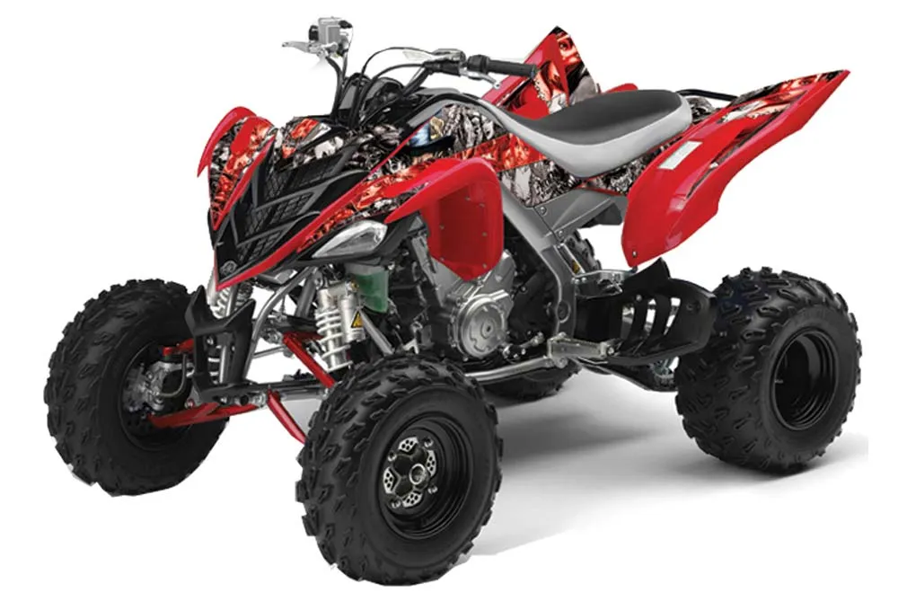 Yamaha Raptor 700 ATV Graphic Kit - 2006-2012 Mad Hatter Red