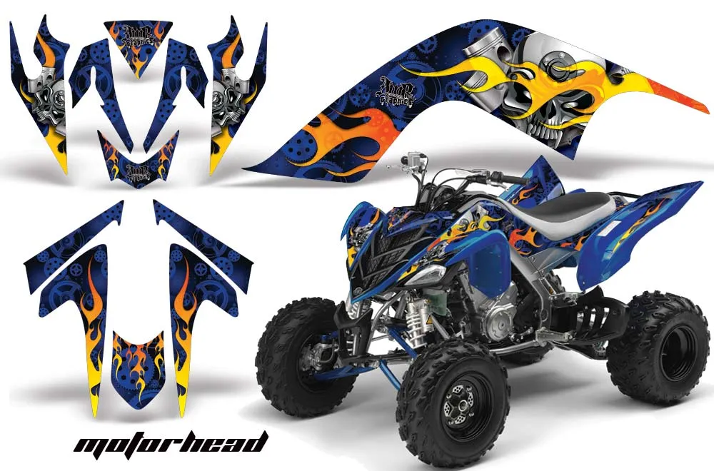 Yamaha Raptor 700 ATV Graphic Kit - 2006-2012 Motorhead Black
