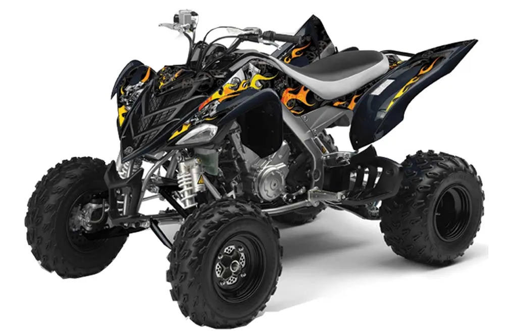 Yamaha Raptor 700 ATV Graphic Kit - 2006-2012 Motorhead Black