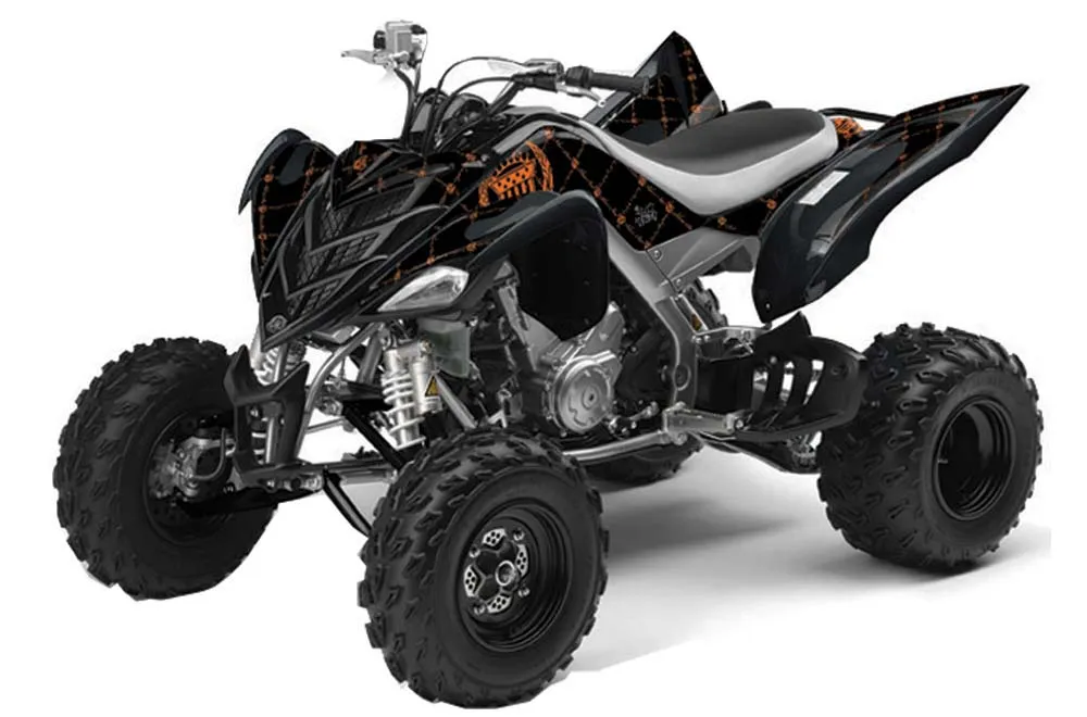 Yamaha Raptor 700 ATV Graphic Kit - 2006-2012 Silver Star - Reloaded Orange