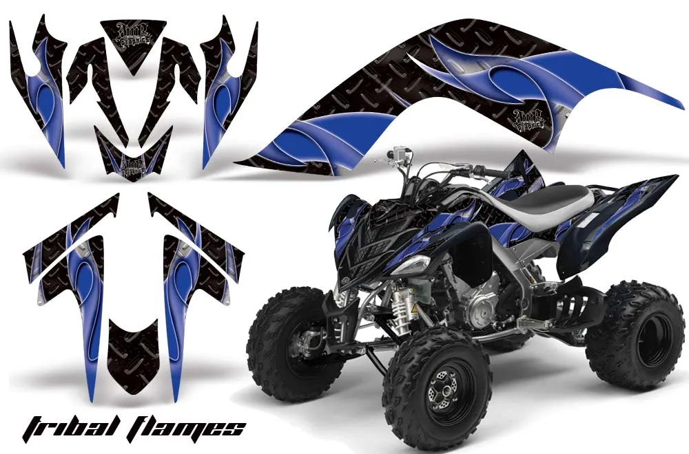Yamaha Raptor 700 ATV Graphic Kit - 2006-2012 Tribal Flames Blue