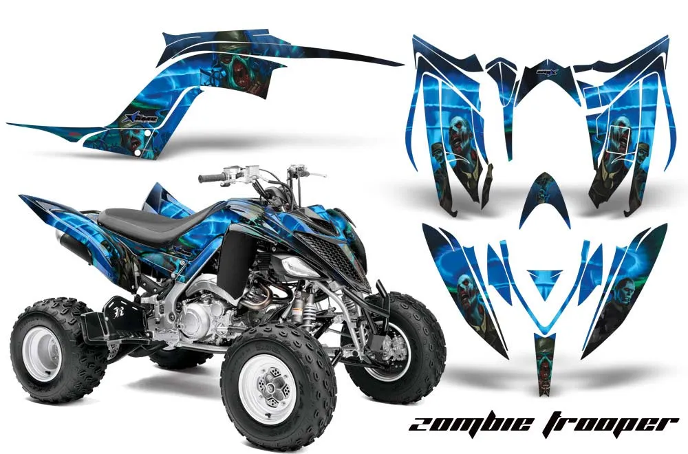 Yamaha Raptor 700 ATV Graphic Kit - 2006-2012 Zombie Trooper Blue