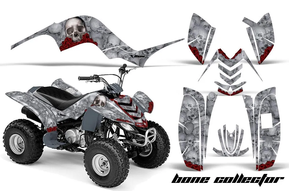 Yamaha Raptor 80 ATV Graphic Kit - 2003-2016 Bone Collector Silver