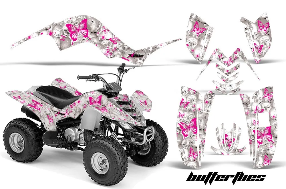 Yamaha Raptor 80 ATV Graphic Kit - 2003-2016 Butterfly Pink