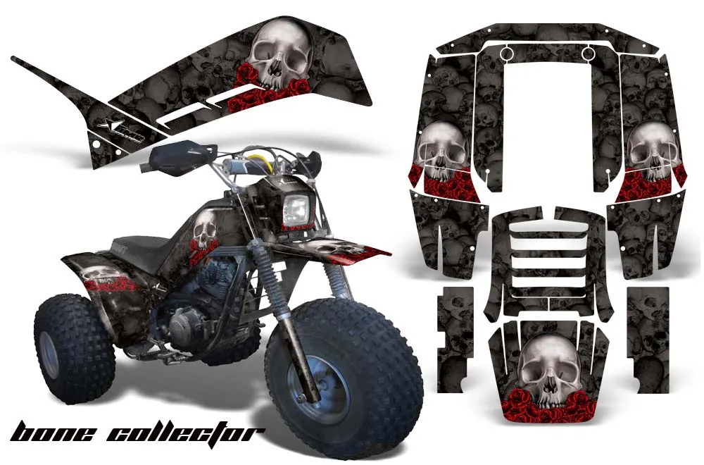 Yamaha Shaft DX 225 - 3 Wheeler ATV Graphic Kit - 1983-1985 Bone Collector Black