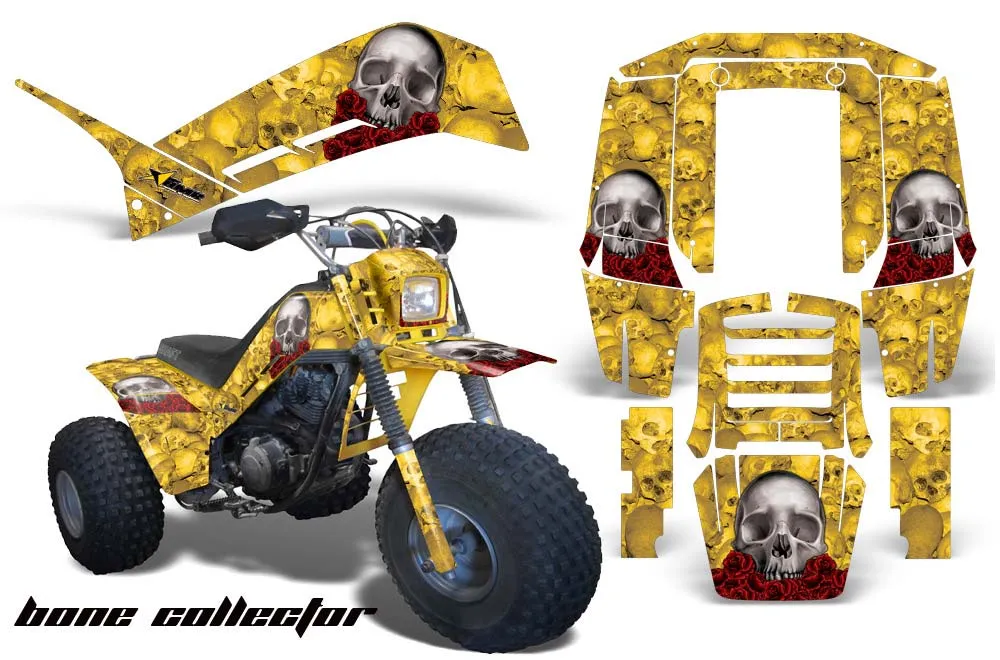 Yamaha Shaft DX 225 - 3 Wheeler ATV Graphic Kit - 1983-1985 Bone Collector Yellow