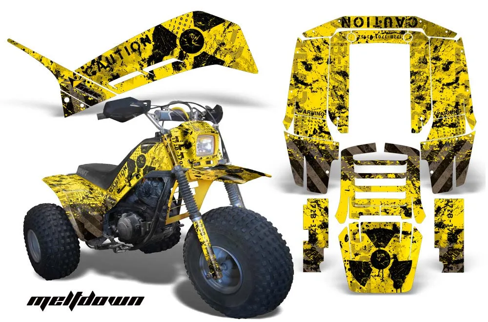 Yamaha Shaft DX 225 - 3 Wheeler ATV Graphic Kit - 1983-1985 Meltdown Yellow