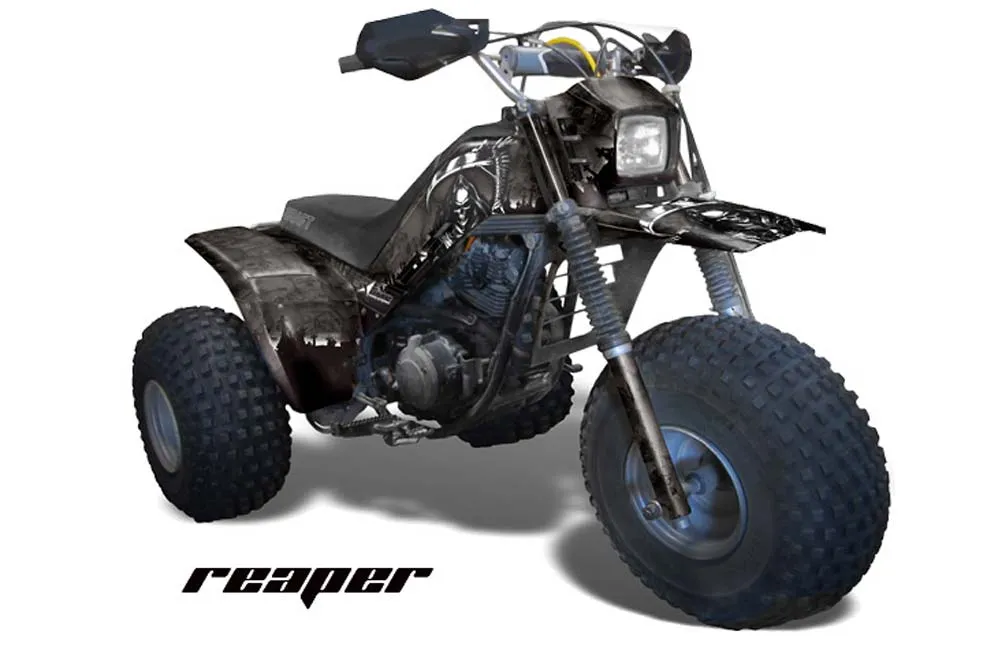 Yamaha Shaft DX 225 - 3 Wheeler ATV Graphic Kit - 1983-1985 Reaper Black