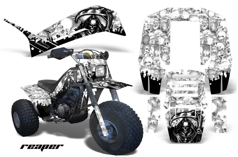 Yamaha Shaft DX 225 - 3 Wheeler ATV Graphic Kit - 1983-1985 Reaper White