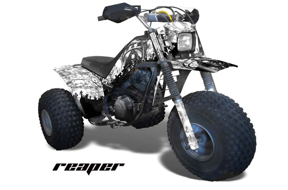 Yamaha Shaft DX 225 - 3 Wheeler ATV Graphic Kit - 1983-1985 Reaper White