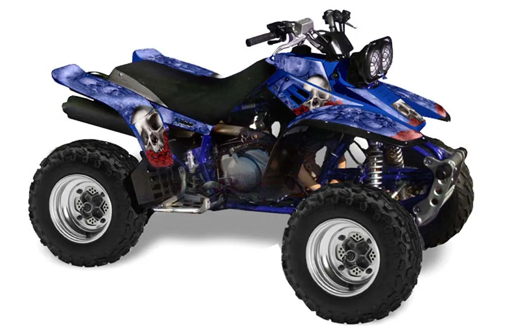 Yamaha Warrior 350 ATV Graphic Kit - All Years Bone Collector Blue