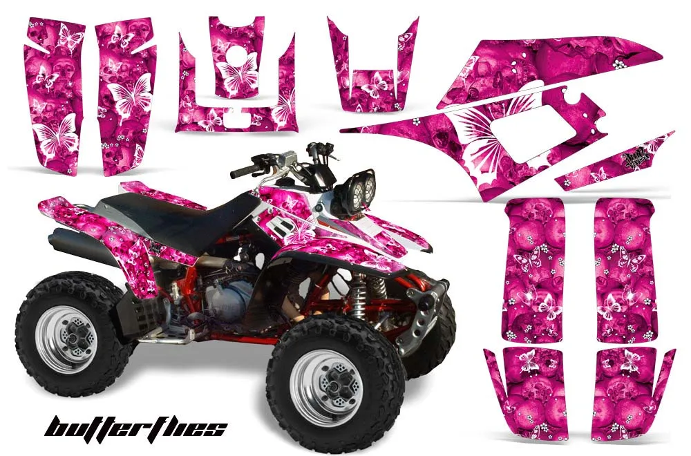 Yamaha Warrior 350 ATV Graphic Kit - All Years Butterfly Pink