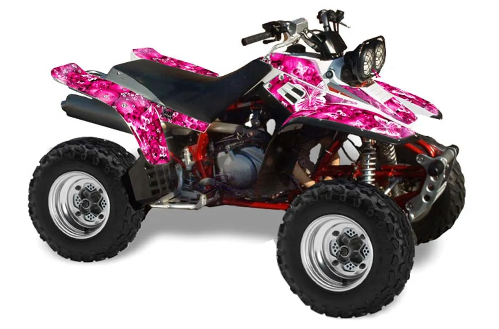Yamaha Warrior 350 ATV Graphic Kit - All Years Butterfly Pink