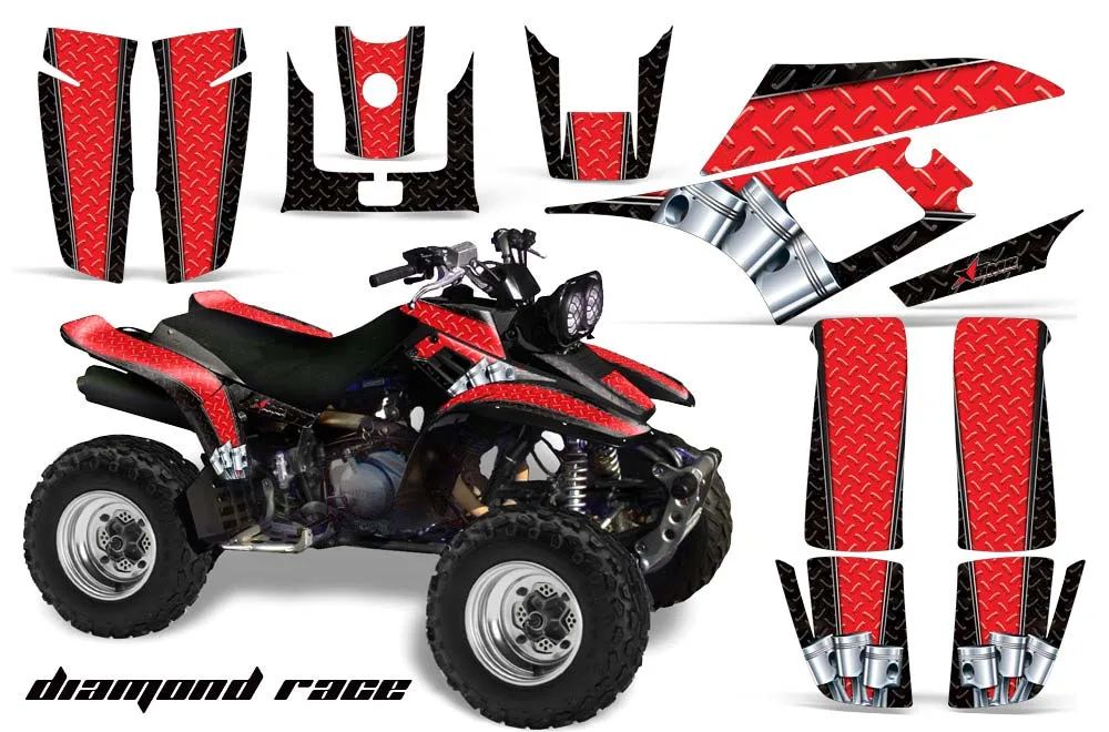 Yamaha Warrior 350 ATV Graphic Kit - All Years Diamond Race Red