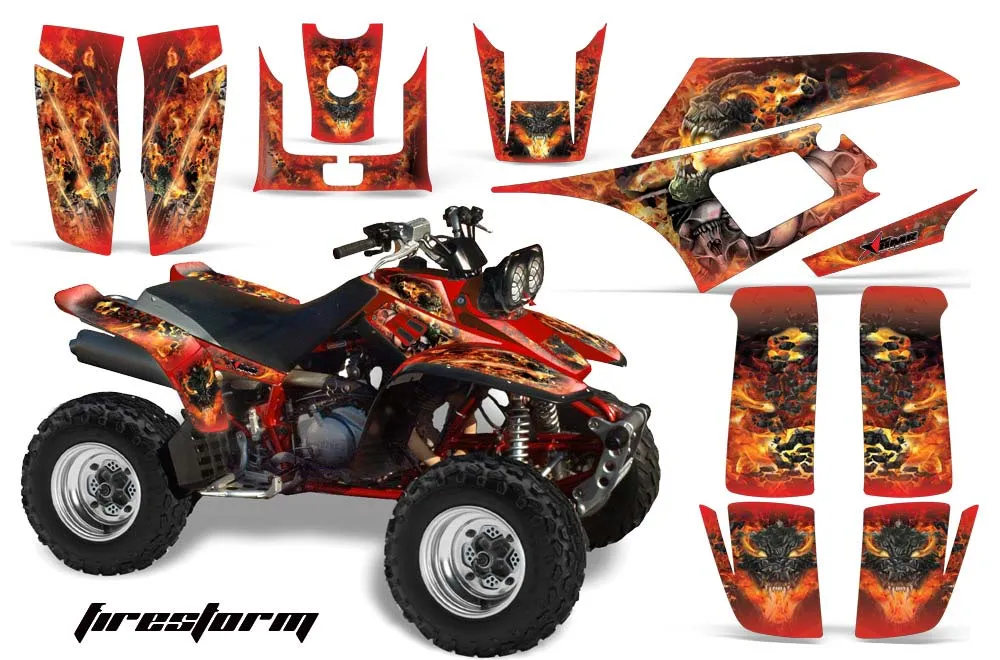 Yamaha Warrior 350 ATV Graphic Kit - All Years Firestorm Red