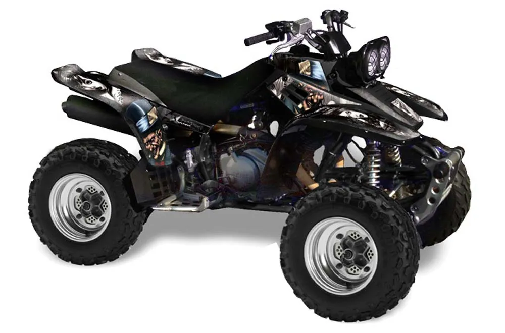 Yamaha Warrior 350 ATV Graphic Kit - All Years Mad Hatter Silver