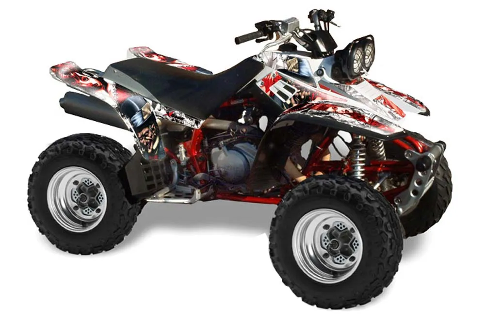 Yamaha Warrior 350 ATV Graphic Kit - All Years Mad Hatter White