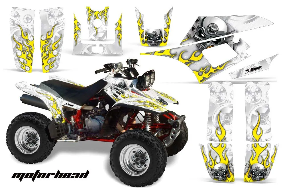 Yamaha Warrior 350 ATV Graphic Kit - All Years Motorhead White
