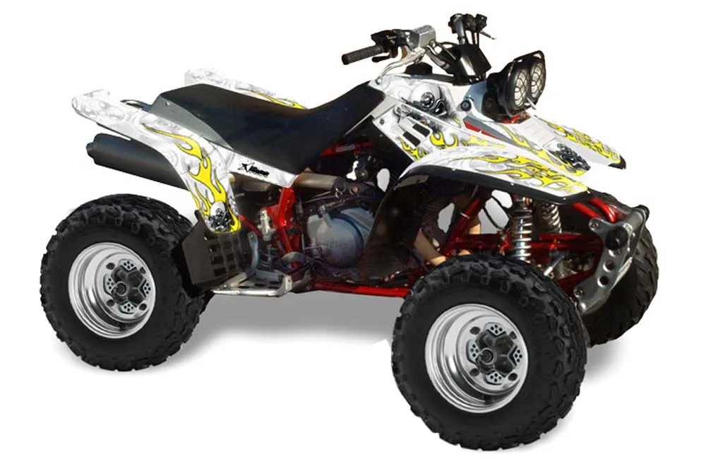 Yamaha Warrior 350 ATV Graphic Kit - All Years Motorhead White