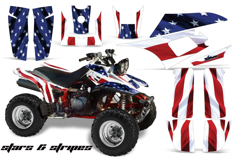 Yamaha Warrior 350 ATV Graphic Kit - All Years Stars N Stripes Red