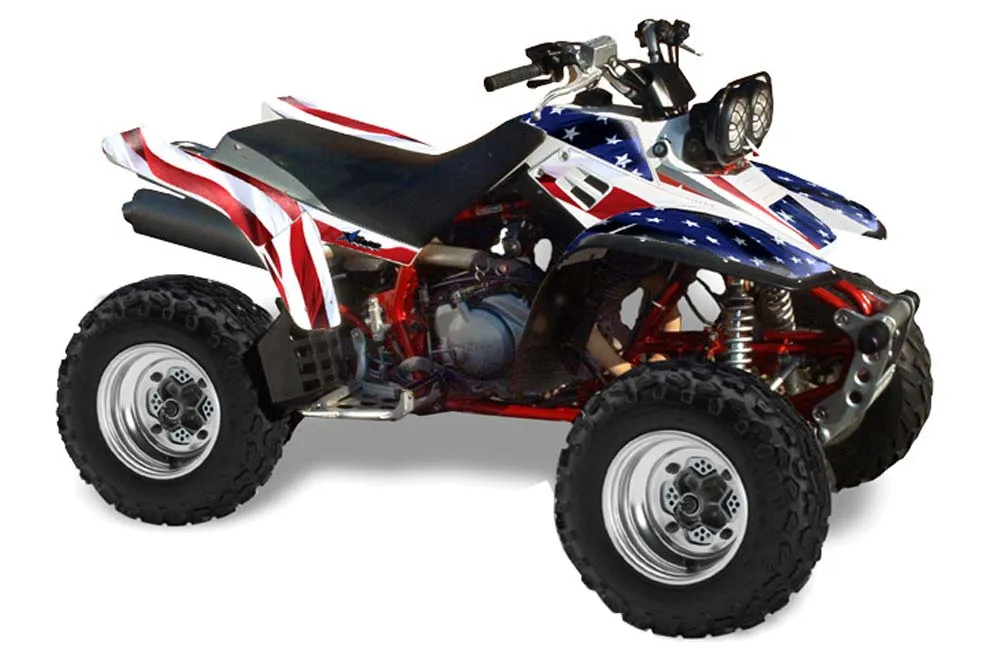 Yamaha Warrior 350 ATV Graphic Kit - All Years Stars N Stripes Red