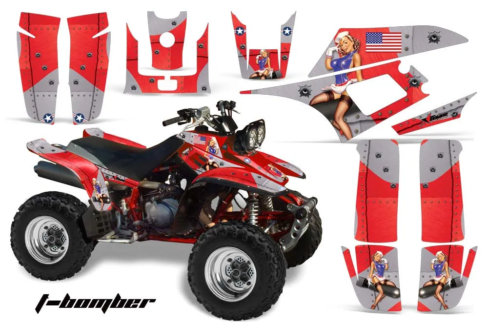 Yamaha Warrior 350 ATV Graphic Kit - All Years T Bomber Red