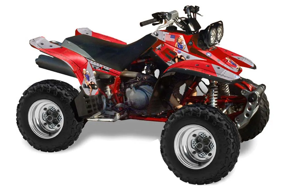 Yamaha Warrior 350 ATV Graphic Kit - All Years T Bomber Red
