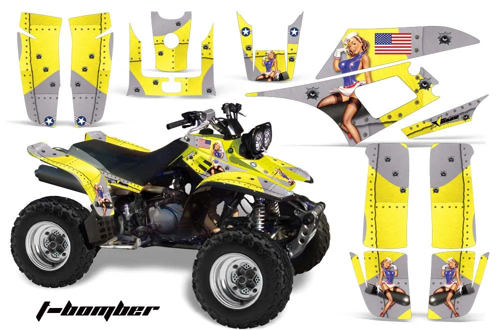 Yamaha Warrior 350 ATV Graphic Kit - All Years T Bomber Yellow