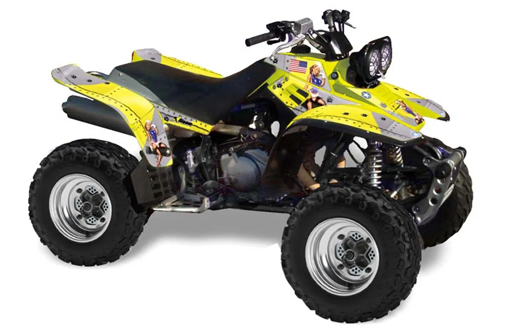Yamaha Warrior 350 ATV Graphic Kit - All Years T Bomber Yellow