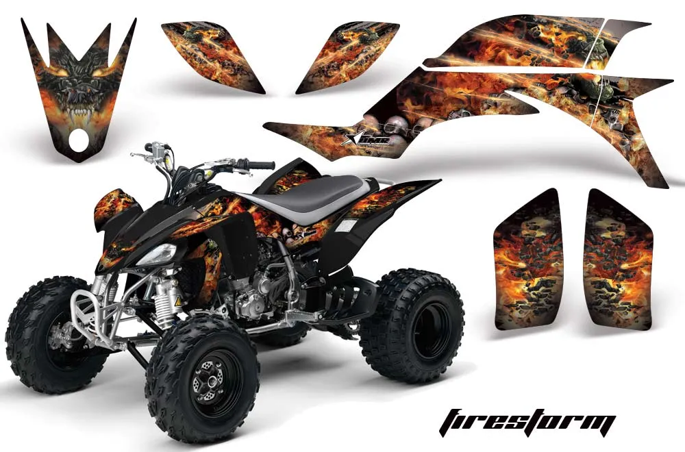 Yamaha YFZ 450 ATV Graphic Kit - 2004-2014 Firestorm Black
