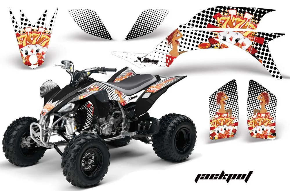 Yamaha YFZ 450 ATV Graphic Kit - 2004-2014 Jackpot White