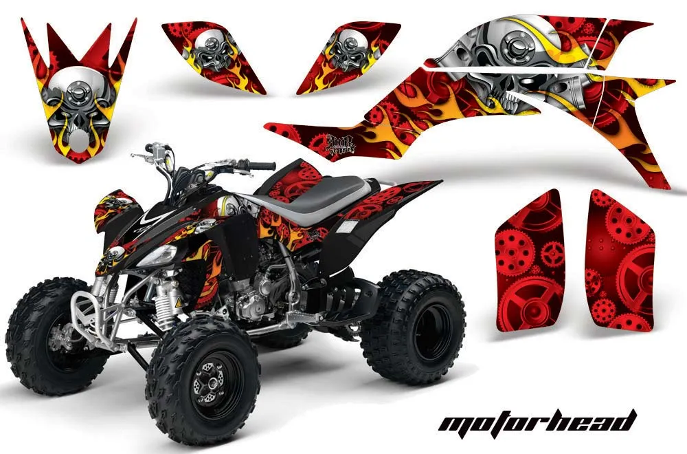 Yamaha YFZ 450 ATV Graphic Kit - 2004-2014 Motorhead Red