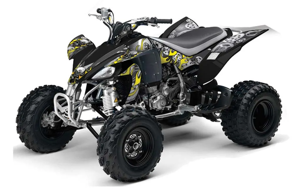 Yamaha YFZ 450 ATV Graphic Kit - 2004-2014 Motorhead Silver