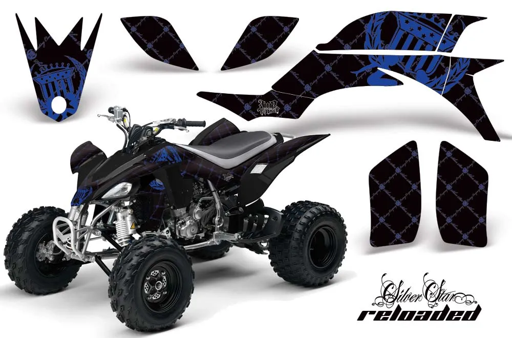 Yamaha YFZ 450 ATV Graphic Kit - 2004-2014 Silver Star - Reloaded Blue