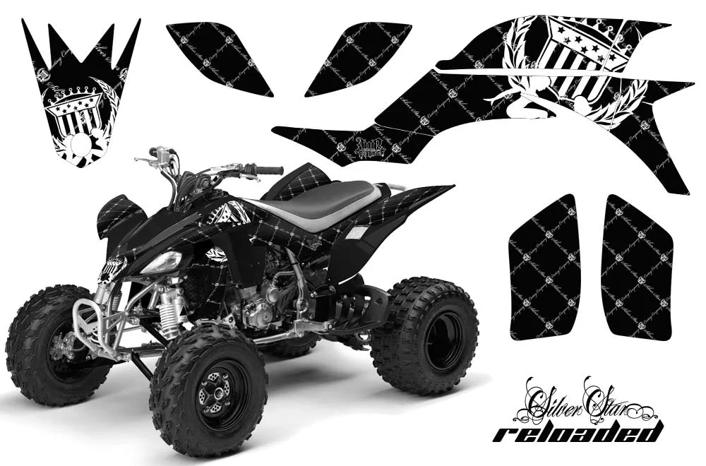 Yamaha YFZ 450 ATV Graphic Kit - 2004-2014 Silver Star - Reloaded White
